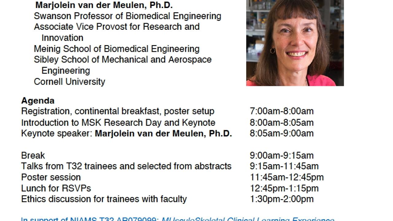 Agenda for MSK Research Day